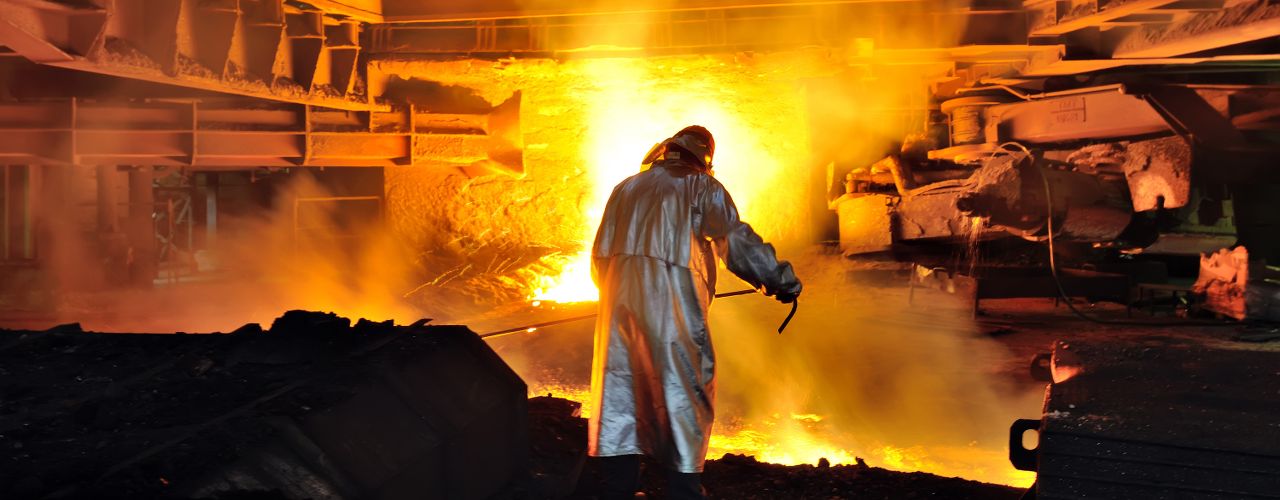 Steelworker at a furnace
